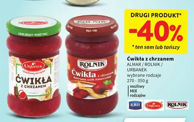Ćwikła z chrzanem wybrane rodzaje możliwy mix rodzajów promocja w Intermarche