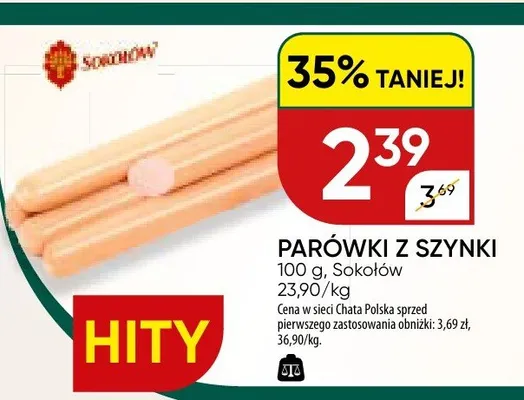 Parówki z szynki promocja w Chata Polska