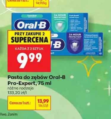 Pasta do zębów Oral-B Pro-Expert Fresh Breath promocja w Biedronka
