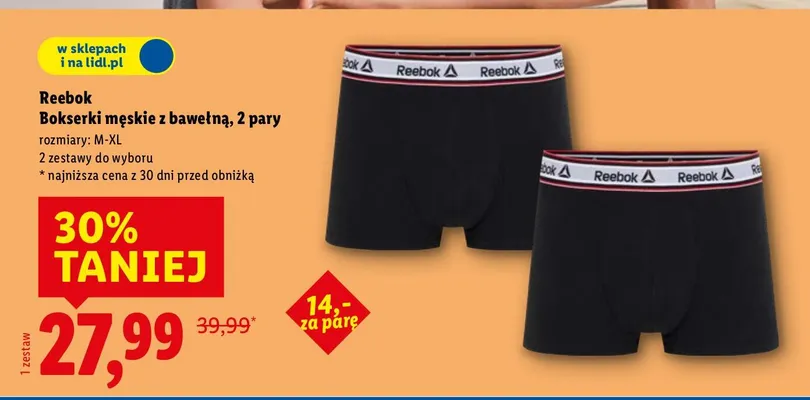 Bokserki męskie z bawełną, 2 pary promocja w Lidl