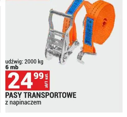 Pasy transportowe z napinaczem udźwig: 2000kg 6 mb promocja w Merkury Market