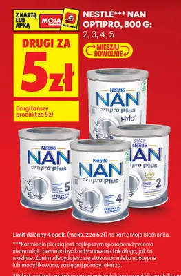 Mleko modyfikowane Nestlé NAN Optipro 5 promocja w Biedronka