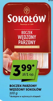 Boczek parzony wędzony Sokołów promocja w Euro Sklep