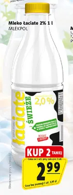 Mleko świeże Łaciate Mlekpol 2% promocja w Prim Market