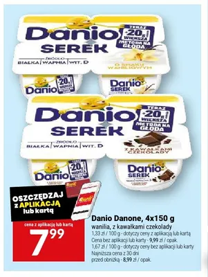 Serek Danio wanilia Danone 4-pak promocja w Twój Market