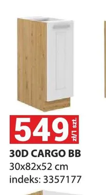 Szafka kuchenna Luna 30D CARGO BB 30x82x52cm promocja w Merkury Market
