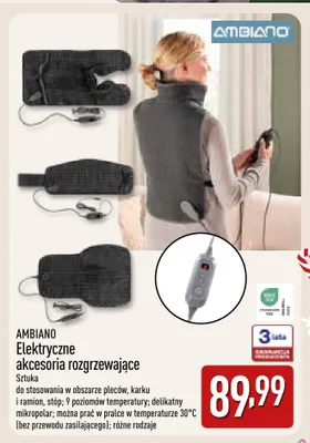 Elektryczne akcesoria rozgrzewające Ambiano promocja w Aldi