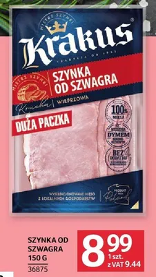 Szynka od szwagra Krakus 150 g promocja w Selgros