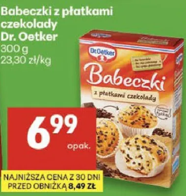 Babeczki z płatkami czekolady Dr. Oetker promocja w Delikatesy Centrum