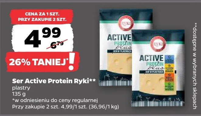 Ser Active Protein Ryki plastry promocja w Netto