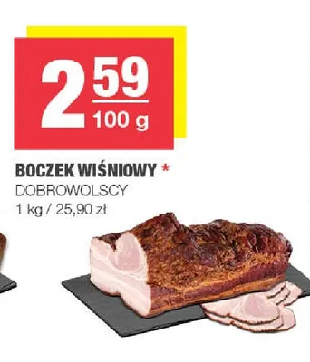 Boczek wiśniowy Dobrowolscy promocja w SPAR