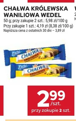 Chałwa królewska waniliowa promocja w Stokrotka
