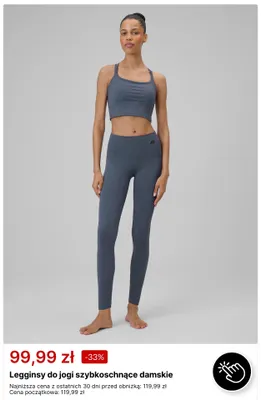Legginsy do jogi szybkoschnące damskie 4F promocja w 4F