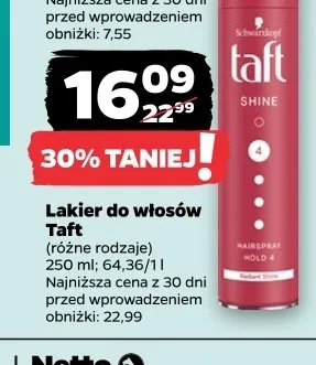 Lakier do włosów Taft promocja w Netto