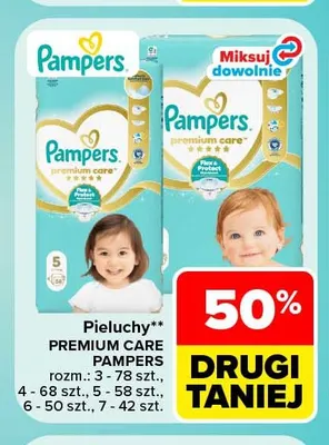 Pieluchy Pampers Premium Care promocja w Carrefour Market