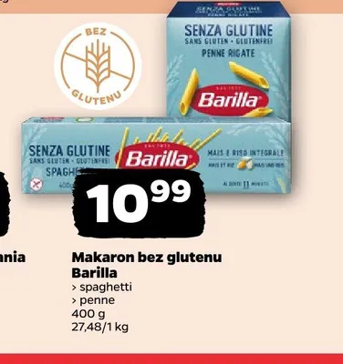 Makaron bez glutenu Barilla penne promocja w Netto