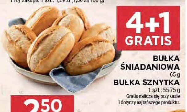 Bułka sznytka promocja w Stokrotka