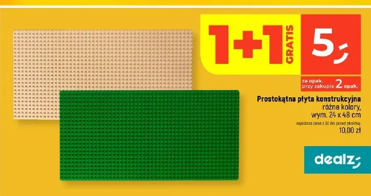 Prostokątna płyta konstrukcyjna 24x48 cm promocja w Dealz