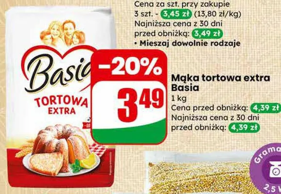 Mąka tortowa extra promocja w Dino