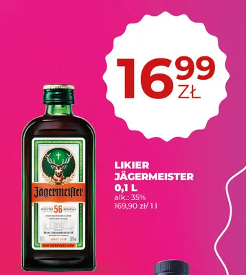 Likier Jägermeister promocja w Duży Ben
