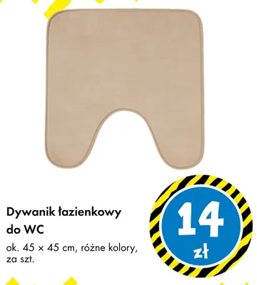 Dywanik łazienkowy do WC promocja w Tedi