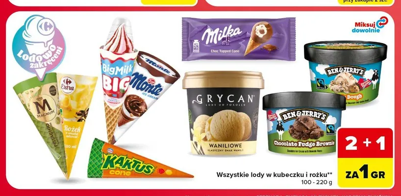 Lody Ben & Jerry's Cookie Dough promocja w Carrefour