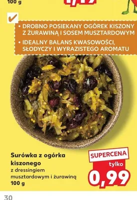 Surówka z ogórka kiszonego z dressingiem musztardowym i żurawiną promocja w Kaufland