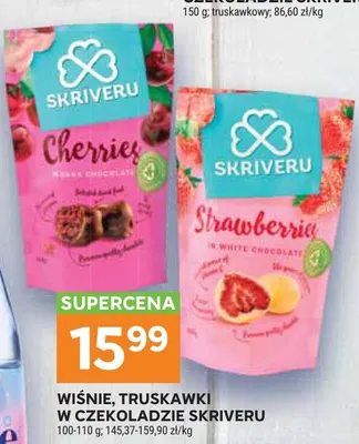 Wiśnie w czekoladzie Skriveru promocja w Stokrotka