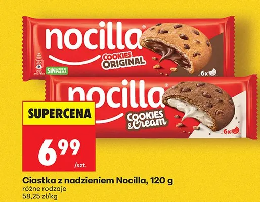 Ciastka z nadzieniem 120 g, różne rodzaje promocja w Biedronka