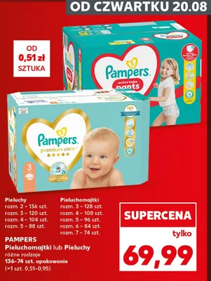 Pieluchomajtki Pampers Active Baby Pants promocja w Kaufland