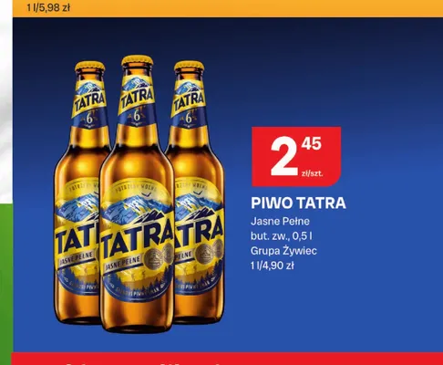 Piwo Tatra promocja w Chorten