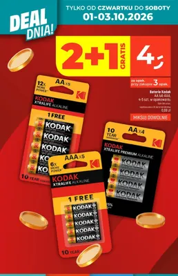 Baterie Kodak Xtralife Alkaline Aa promocja w Dealz