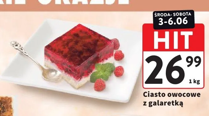Ciasto owocowe z galaretką promocja w Intermarche