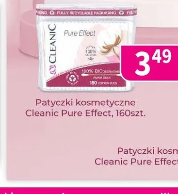 Patyczki kosmetyczne Cleanic Pure Effect 160-pak promocja w Drogerie Polskie