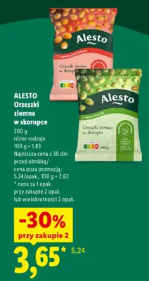Orzeszki ziemne w skorupce o smaku paprykowym Alesto promocja w Lidl