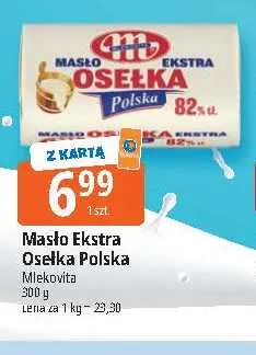 Masło ekstra Osełka polska Mlekovita promocja w Leclerc