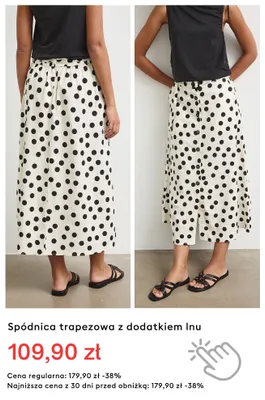 Spódnica trapezowa z dodatkiem lnu promocja w Medicine