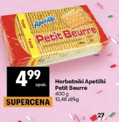 Herbatniki Apetitki Petit Beurre promocja w Delikatesy Centrum