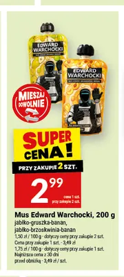 Mus Edward Warchocki jabłko-brzoskwinia-banan promocja w Twój Market