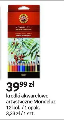 Kredki akwarelowe artystyczne Mondeluz 12 kol. promocja w Empik