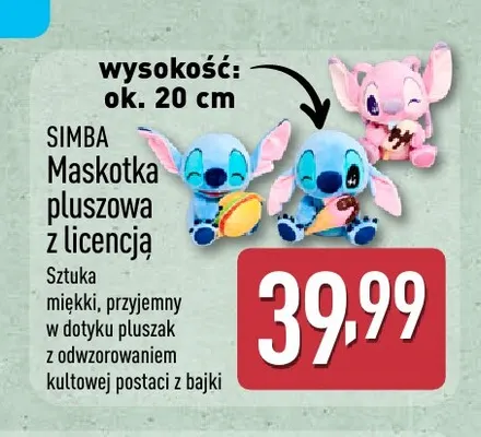 Maskotka pluszowa z licencją Simba promocja w Aldi