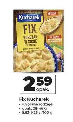 Fix Kucharek kurczak w sosie serowym promocja w Odido