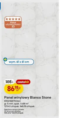 Panel winylowy Bianco Stone promocja w Castorama