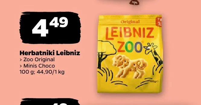 Herbatniki Leibniz Zoo Original promocja w Netto