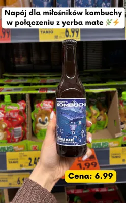 Napój kombucha yerba mate z probiotykami promocja w Kaufland