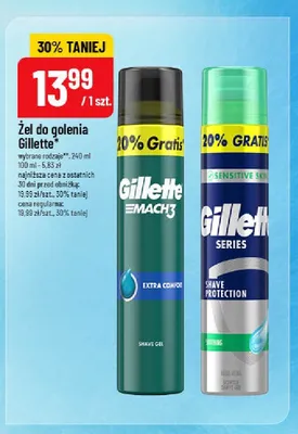 Żel do golenia Gillette Series Shave Protection promocja w POLOmarket