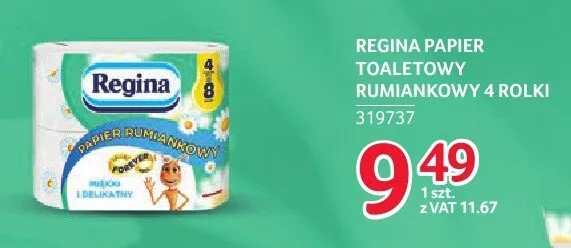 Papier toaletowy rumiankowy Regina 4-pak promocja w Selgros
