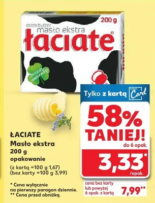 Masło ekstra  promocja w Kaufland