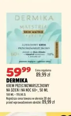 Krem przeciwzmarszczkowy na dzień i na noc 60+ Dermika promocja w Drogerie Natura