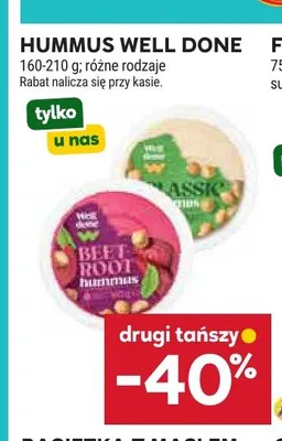 Hummus Well Done Classic promocja w Stokrotka